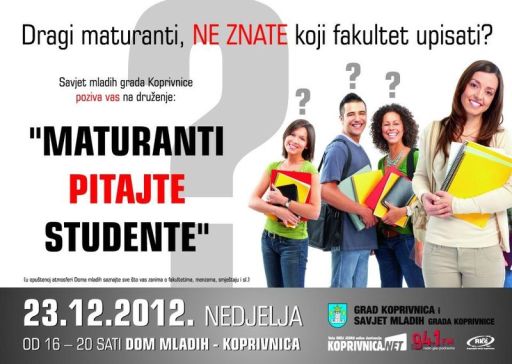 Plakat Maturanti pitajte studente